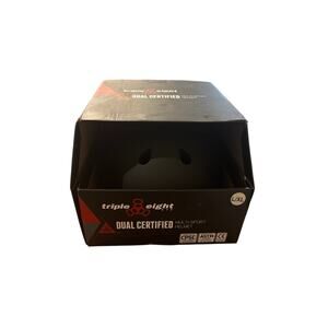 Triple Eight Dual Certified Bike & Skateboard Helmet All Black Matte New in Box